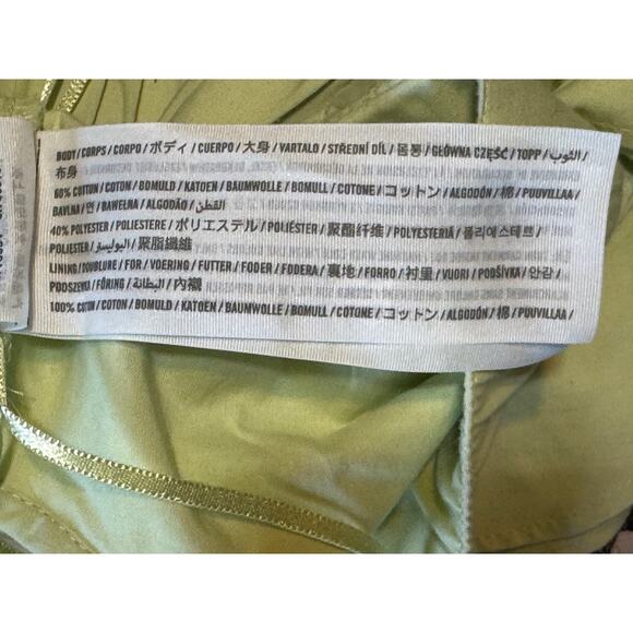 Abercrombie & Fitch Ruffle Sleeveless Cropped Top Elastic Bottom Green Size XXS - Picture 6 of 6